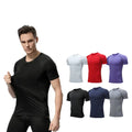90% Polyester 10% Spandex Men Quick Dry Gym Fitness Running Training t Shirt Custom logo High Elastic Sports Men Tight T-shirts