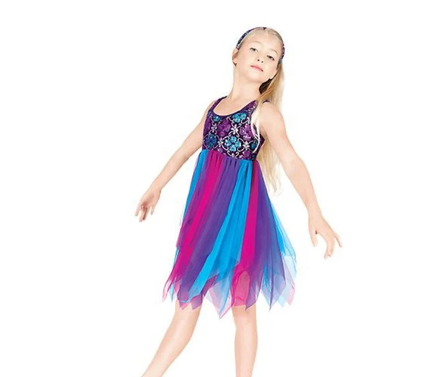 New Girl's Sleeveless Sequin Ballet Leotard Unitard Kids Stage Jazz Dance Costumes Adult Lycrial Ballet Performance Unitard
