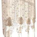 XinLan Pastoral Floral Sector Embroidery Tulle Curtain Living Room Bedroom Hotel Window Sheer Curtain
