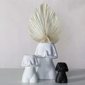 Wholesale Ins Nordic Morden Black and White Yoga Figures Ceramic Dried Flower Vase Zen Home Living Room Decorations