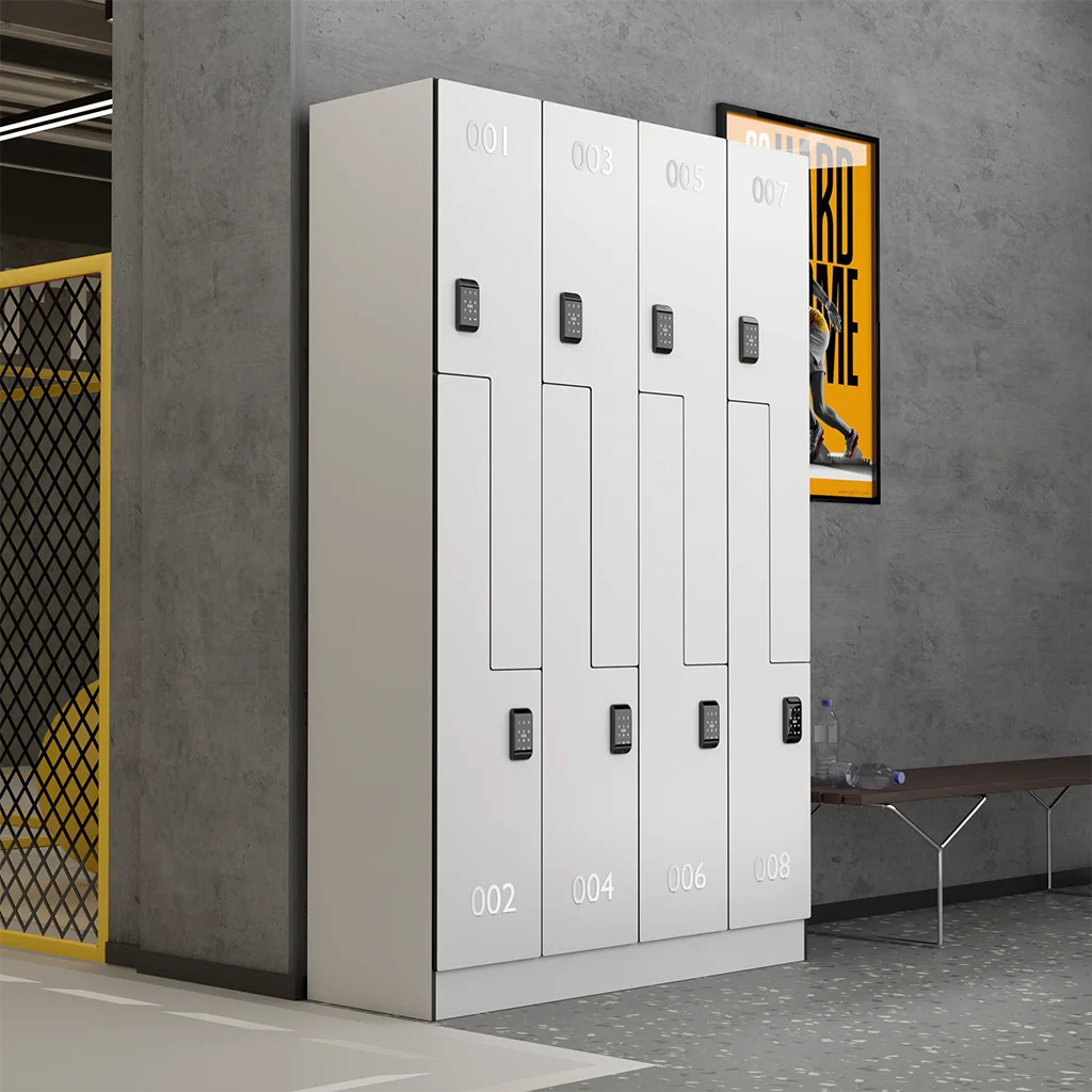 Cartmay Modern Gym Wood Locker Cabinet Waterproof Solid Phenolic Resin Locker with Z Door