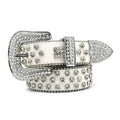 Wholesale Personalized Western Cowboy High Quality Rhinestone Diamond PU Leather Alloy Male Ladies Wide Hip Hop Luxury Bb Belts