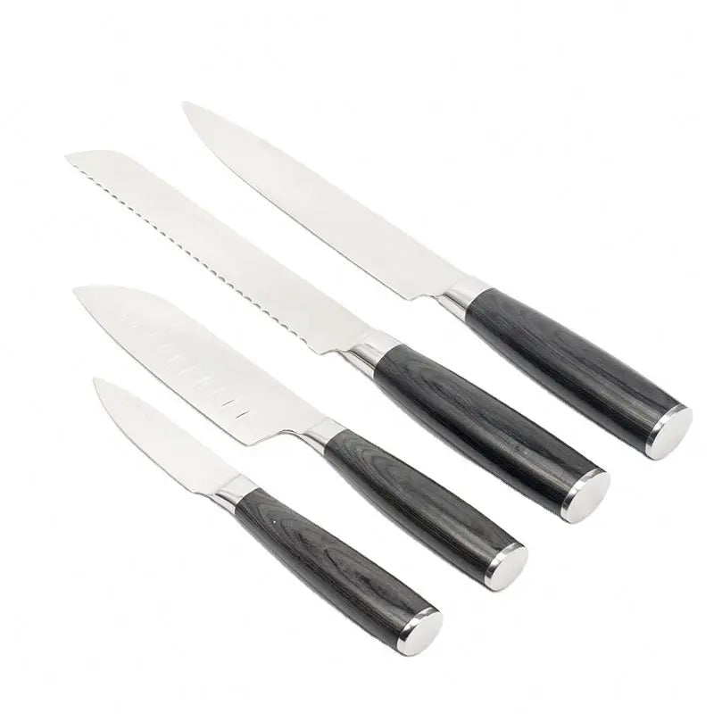 High Quality Damascus Kitchen Knife Set with Pakka Wood Handle Stainless Steel Knife Set Damascus Knife