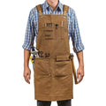 Custom Heavy Duty Work Apron Multi Pocket Canvas Tool Apron for Carpenter Mechanic with Adjustable Straps