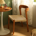 BST Nordic Design Rattan Chair Wooden Dining Chair Solid Wood Rattan Chairs for Balconies Coffee Shop Outdoor Courtyard