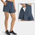 Quick Dry Elastic Band Waist Nylon Casual Sports Biker Shorts Side Pockets Women Running Shorts