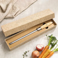 High-end Kitchen Knife Blade Sharpener Diamond Sharpening Rod With Pakka Wood Handle