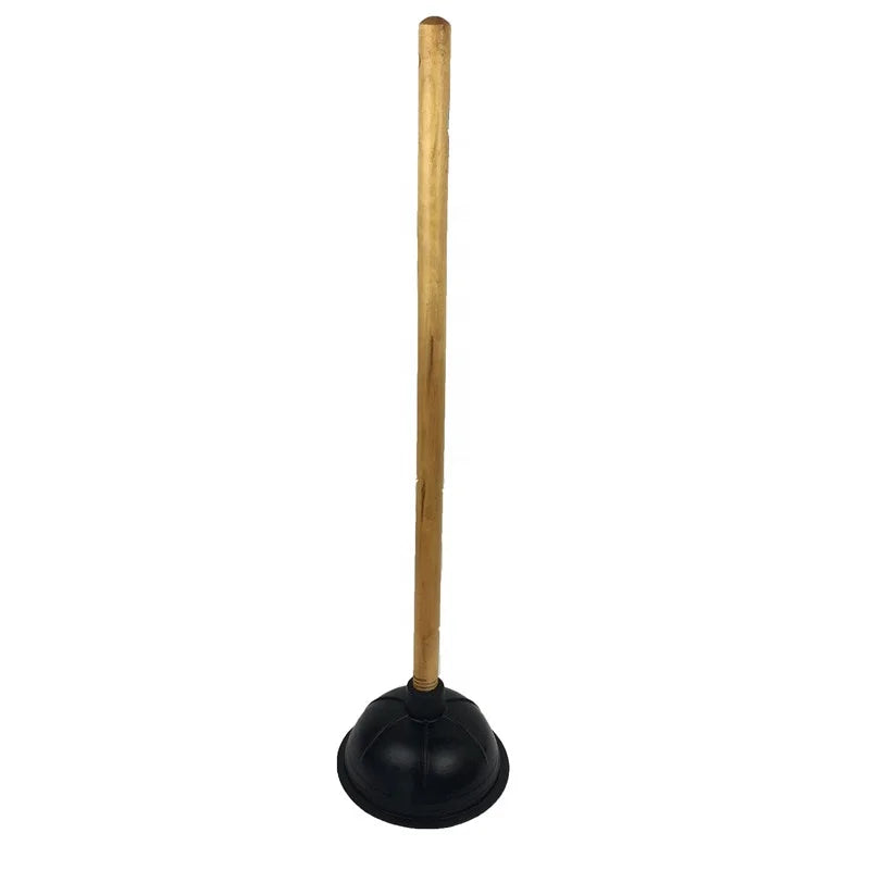 Cheap Toilet Plunger with Wooden Handle and Rubber Sink Plunger