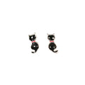 925 Sterling Silver Black Stud Earrings for Women Elegant Wedding Jewelry Pendientes Mujer Moda 2019 Brincos