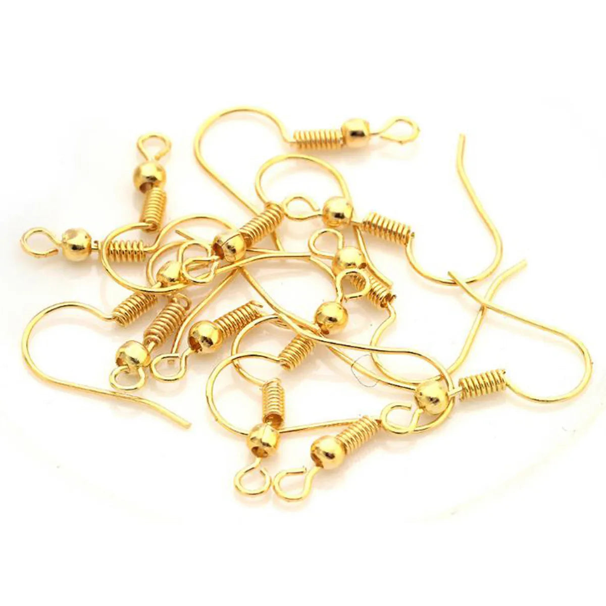 100x Earring Hooks Jewelry Findings Metal Ear Wires Hooks Hypoallergenic for DIY Earring Making