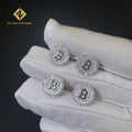 Bulk Stock 925 Sterling Silver Rhodium Plated Hip Hop Earring Jewelry Iced Out  D VVS1 Moissanite Diamond Men Stud Earrings