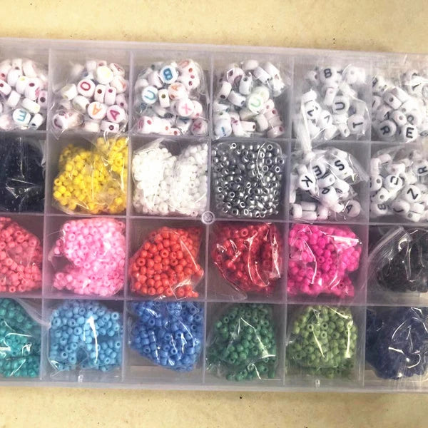 Hot Sale 3mm Colorful Seed Beads Kits Glass Small Craft Beads for Jewelry Making DIY Bracelet Necklaces Kit