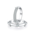 Personalized Original 925 Sterling Silver Rings Wedding Rings Couple Set 3A Zircon Engagement Fine Jewelry Finger Ring for Women