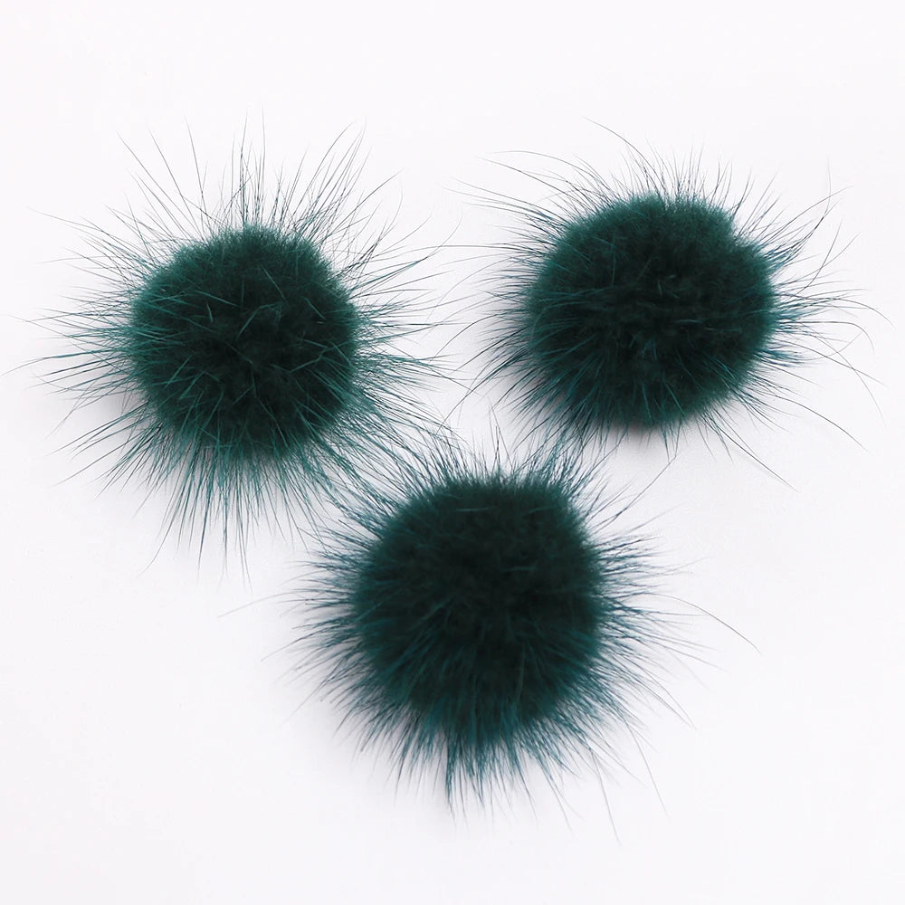 DIY Accessories 3 CM 4 CM Real Mink Fur Pom Poms Ball Accessories Pompom DIY Craft