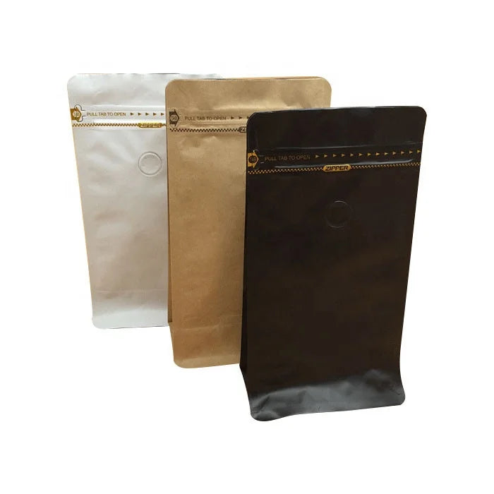 Jmei Premium Custom Self Sealing Side Gusset Pouch With Zipper for Flat Bottom Coffee Snack Food Resealable Coffee Bags