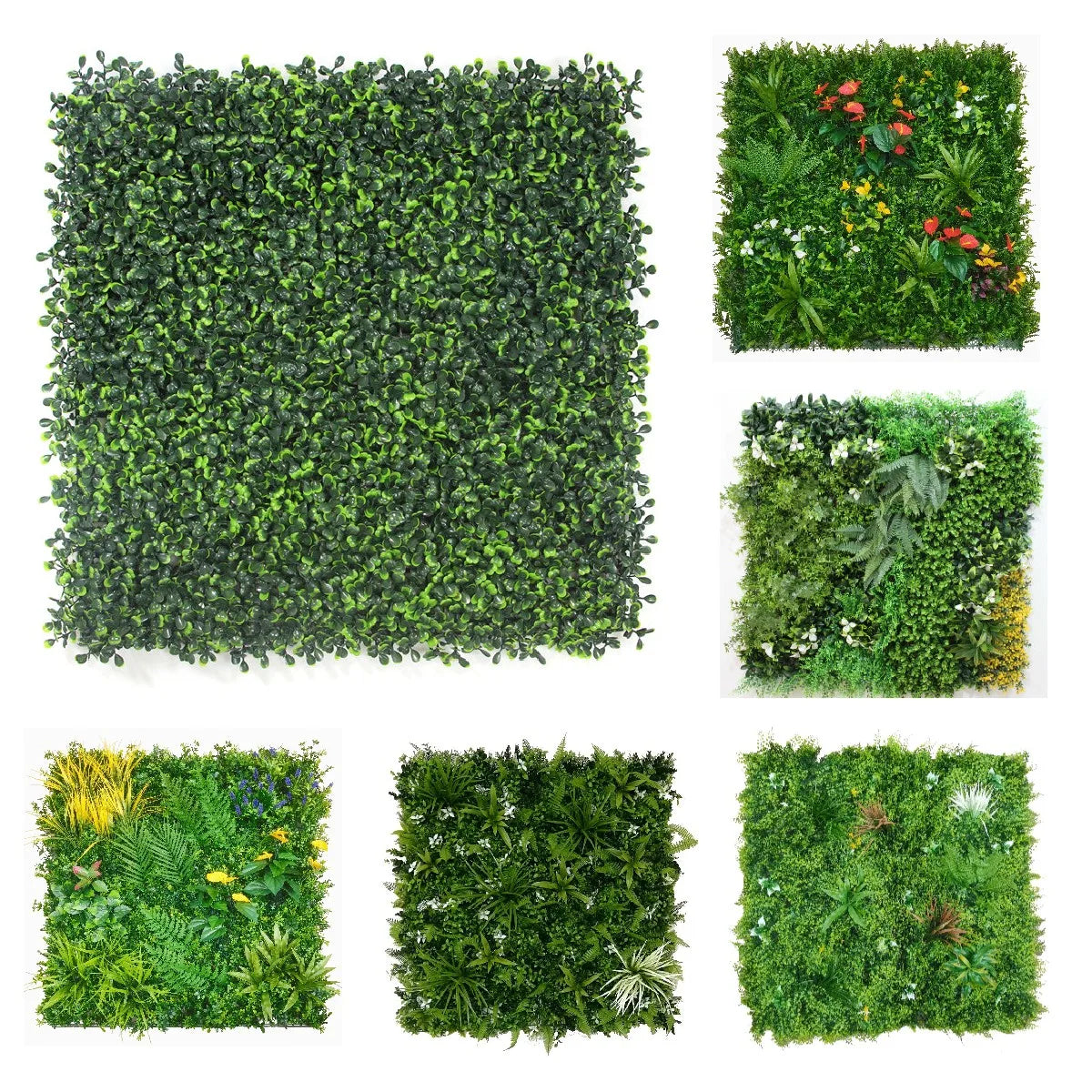 Artificial Boxwood Panel Vertical Green Wall Outdoor Fence Panels Artificial Foliage Grass Hedge Fence Plante Artificielle