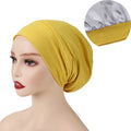 Modern Women's High Elastic Mercerized Cotton Hat Single-Color Tubular Cap Double-Colored Base Custom Size for Chemotherapy