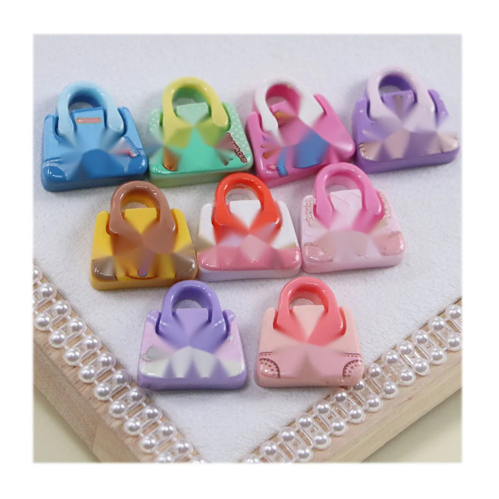 Flatback Resin Cabochon Bags Cartoon Style Kawaii Accessory Resin Beads for Decoration Accessory Beads