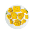 Saffron Countryside Life Cartoon Plastic Cookie Mold Set 3D Printing House butterfly Rabbit Flower Biscuit Cutter Plastic