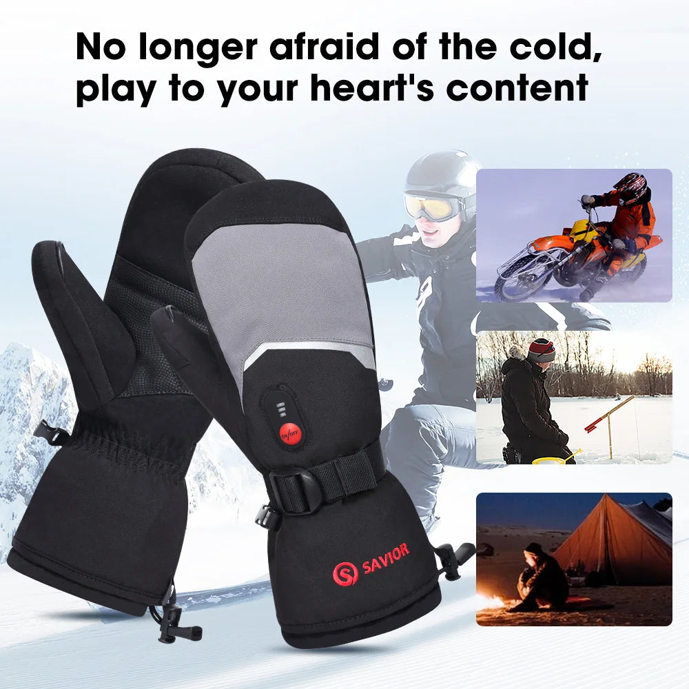 Winter Outdoor Electric Glove Touchscreen Fingertip Control Durable Heating Heated Gloves