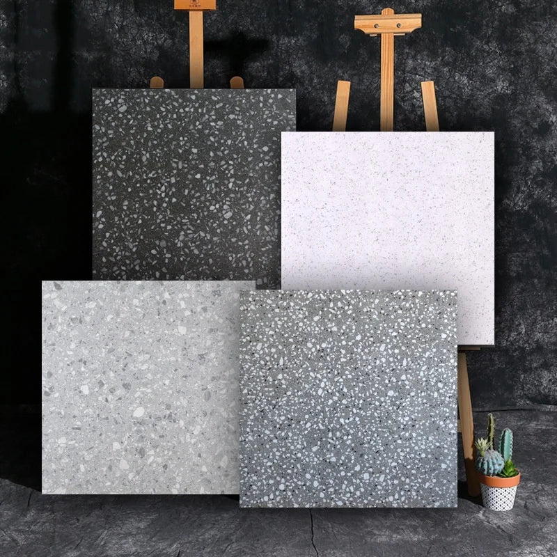 Rustic Matte Floor Porcelain Terrazzo Tile 600x600 800x800 Non-Slip Stone Look for Commercial Indoor/Outdoor Use