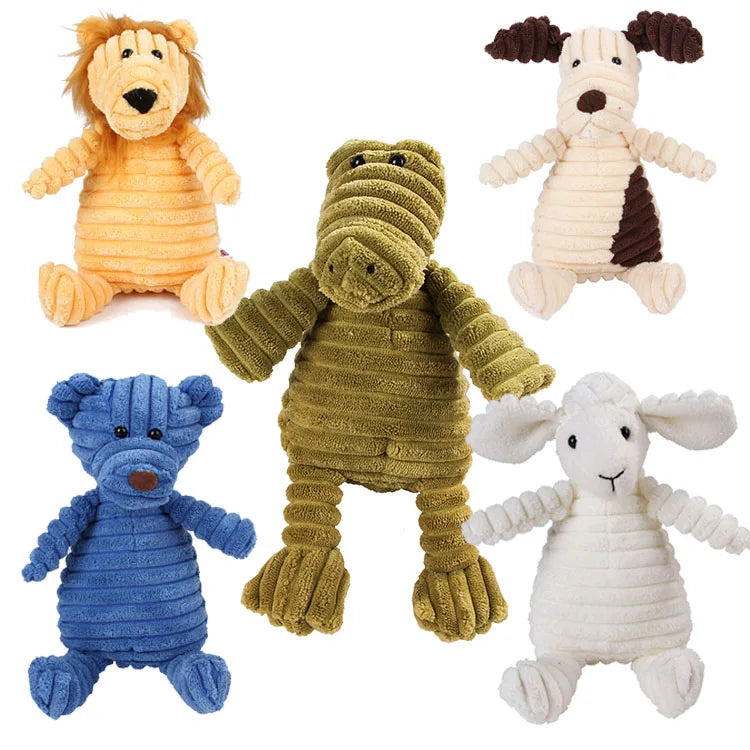 Cute Elephant Duck Pig Dog Molar Chew Toys Cute Plush Dog Toys Teething Stuffed Durable Puppy Toys