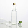 In Stock Wholesale 330ml Cork Sealed Mineral Water Glass Bottles for Brandy Tequila Energy Drinks