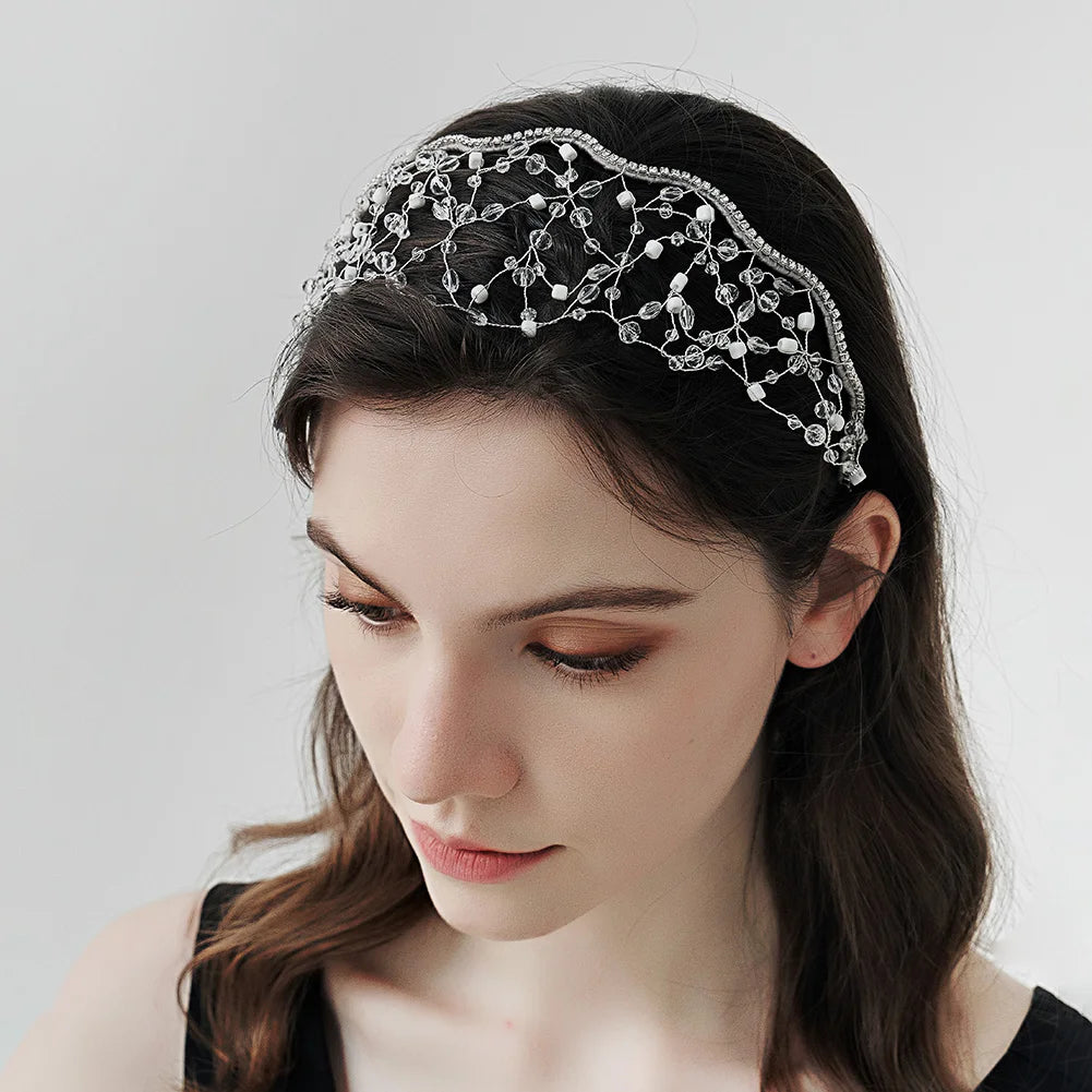 Fashion Hairband Handmade Black Bead Fashion Girls Headband Headpieces YiWu Hair Accessories Wholesale