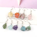 Wholesale Natural Crystal Stone Wire Wrapped Eardrop Amethyst Citrine Earrings for Women Jewelry Crystal Earrings