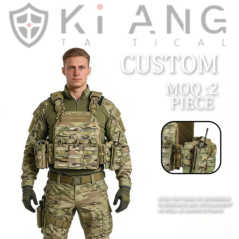 Factory Sale Durable Safety Armor Vest Triple Pocket Outdoor Camping Multi-functional Assault Tactical Plate Carrier Vest MegaBDM
