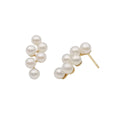 High Fashion AU585 14k Solid Gold Pearl Earrings Jewelry Good Quality Real Yellow Gold Earrings Fine Jewelry
