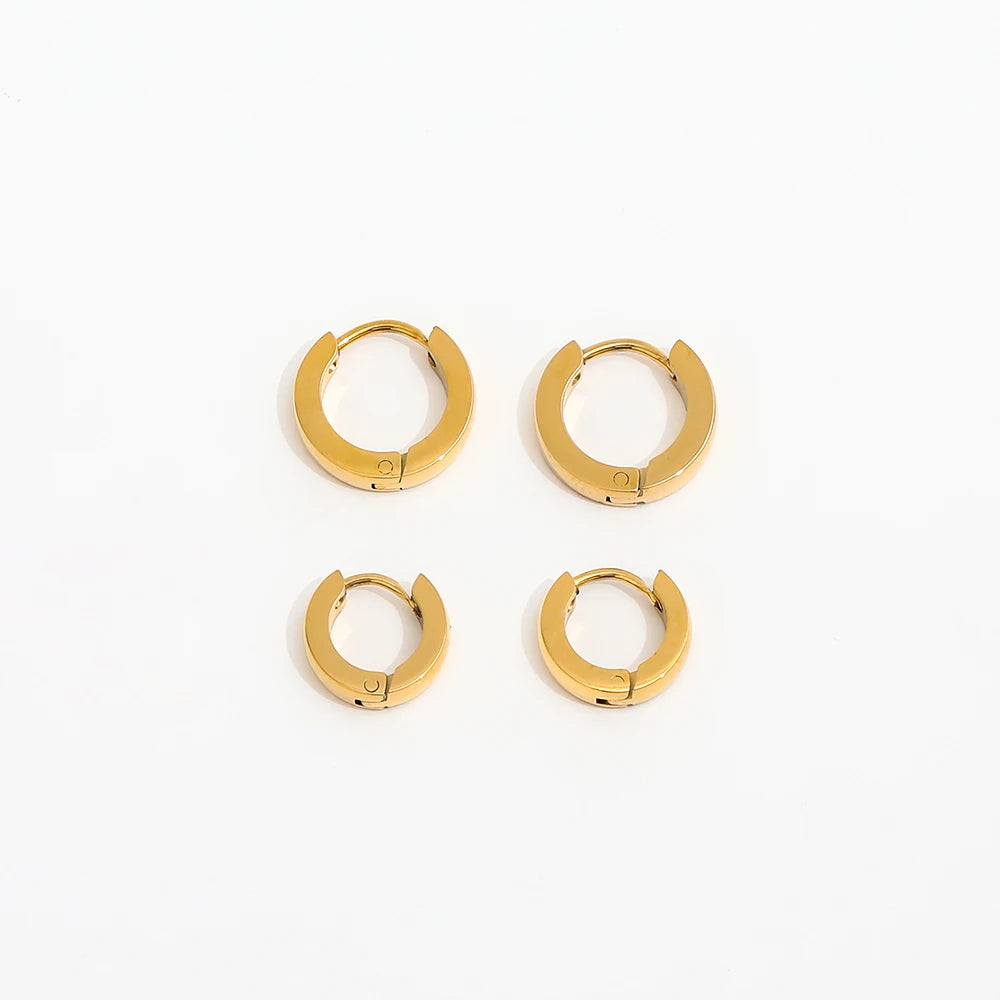 Fenny Statement Mini Simple Basic Hoop Earring Trend for Women No Fade Wholesale Stainless Steel Ladies Jewelry