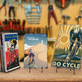 Bicycle Illustration Metal Printed Sign Contest Tin Plate Vintage Garage Man Cave Decoration