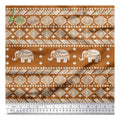 Vintage 100% Rayon Fabric Aztec & Tribal Elephant Animal Print Plain Style Woven Technics for Girls' Sleepwear Boy's Lining