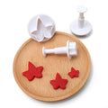 3pcs Eco-Friendly Plastic Round Cookie Cutter Set Cartoon Maple Leaf Springform Mold DIY Cake Stamper Creative Cookie Tools