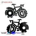 20-in-1 Stainless Steel Portable Bicycle Tool Card Bottle Opener Custom Engraved Silver/Black Keychains Carabiners Promotional