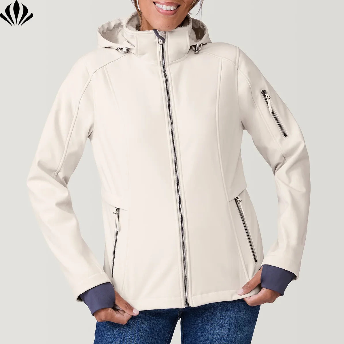 Best Selling Women's Comfortable Windproof Full Zip Multi Pocket Jacket