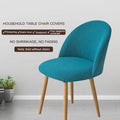 European Simple Style High Armrest Sofa Chair Cover Low-Back Curved Special-shaped Dining Chair Slipcover