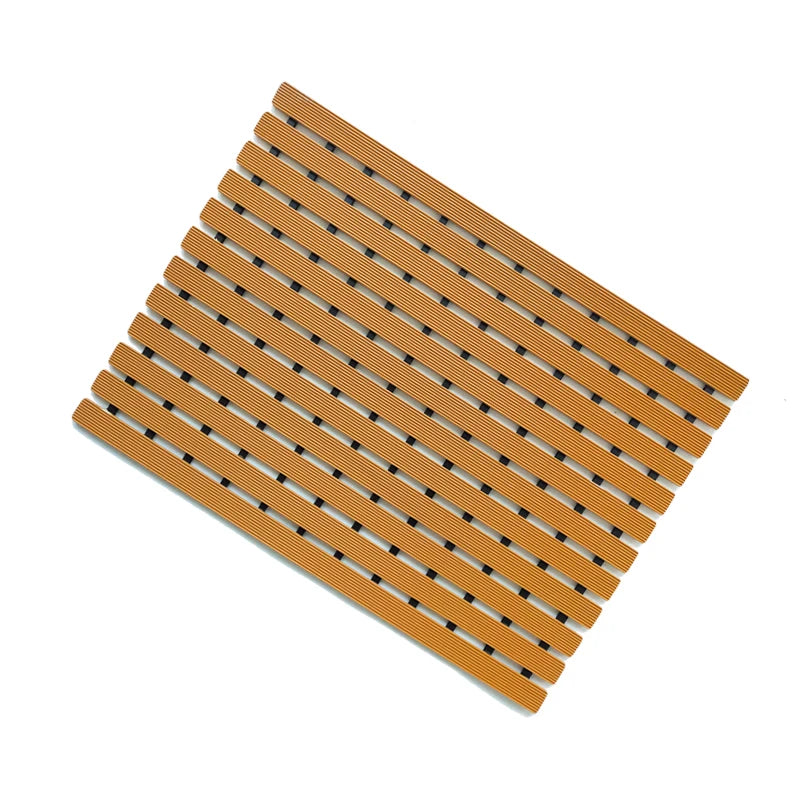 Bamboo 15.7\" X 23.6\" Rectangular Minimalist Black Shower Mat Roll-Up with Non-Slip Back Pads Machine Made Solid Pattern MegaBDM