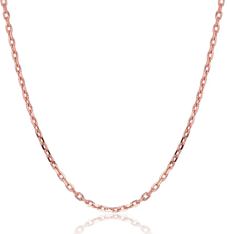 Fashion Cross Chain Choker Necklace Chain for Woman18inch /45 cm Made of Brass With Rose Gold Plating