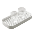 Bathroom Sink Rectangle Deepen Draining Board Living Room Tea Set Serving Tray Drying Rack Plastic Kitchen Drain Tray for Cup
