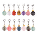 Wholesale Main Product Cheap Mini Round Ball Natural Mix Crystal Agate Gemstone Keychain Backpack Pendant