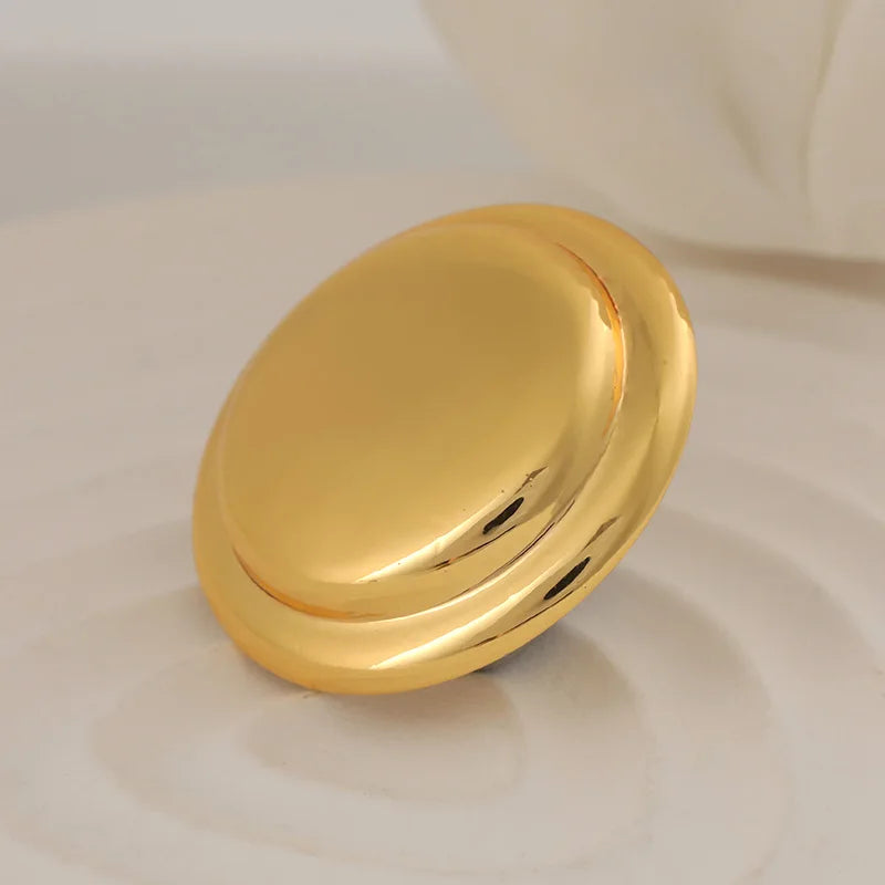 Classic Shank Mushroom Solid Gold Eco-Friendly Plated Zinc Alloy Coat Buttons Mirror Surface Sweaters Clothing FengYuanJi Model