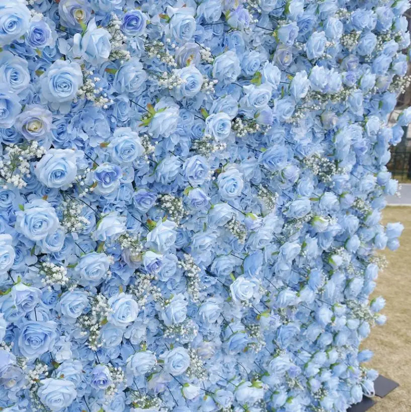 Artificial Flowers Blue Single Flower Head for Wedding Decoration Artificial Flowers