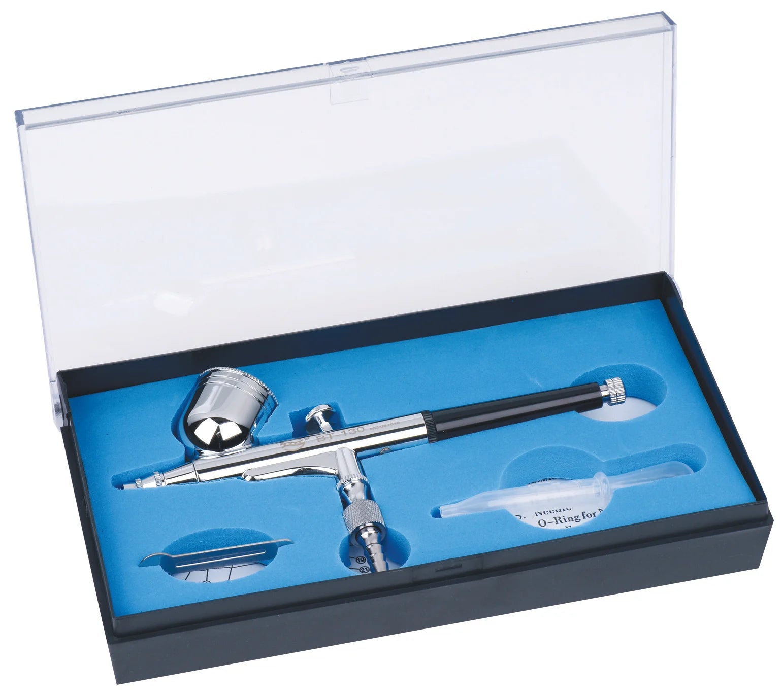 BT-130 Professional Nail Art Design Tool Dual Action 1/4 oz Mini Cup Gravity Feed Airbrush Copper Material
