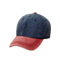 8 Colors Outdoor 6 Panel Two Tone Jean Dad Hat Cotton Washed Baseball Cap Trucker Hat UPF Sun Protection Race Day Running Cap