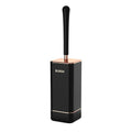 Modern Design New Black Toilet Cleaning Brush with Holder TPR Material and Metal Cup Household Bathroom Cleaner Brush