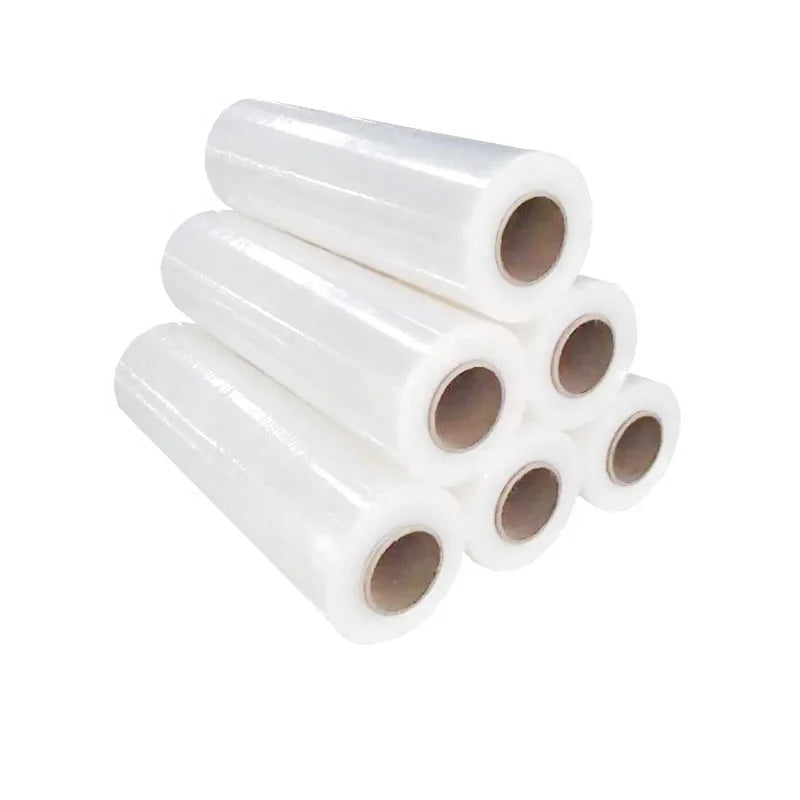 Pallet Stretch Wrap Foil PE Clear Moisture Proof Plastic 20 Mic 19.7 Inches Pallet Moving Supplies Wrapping Roll