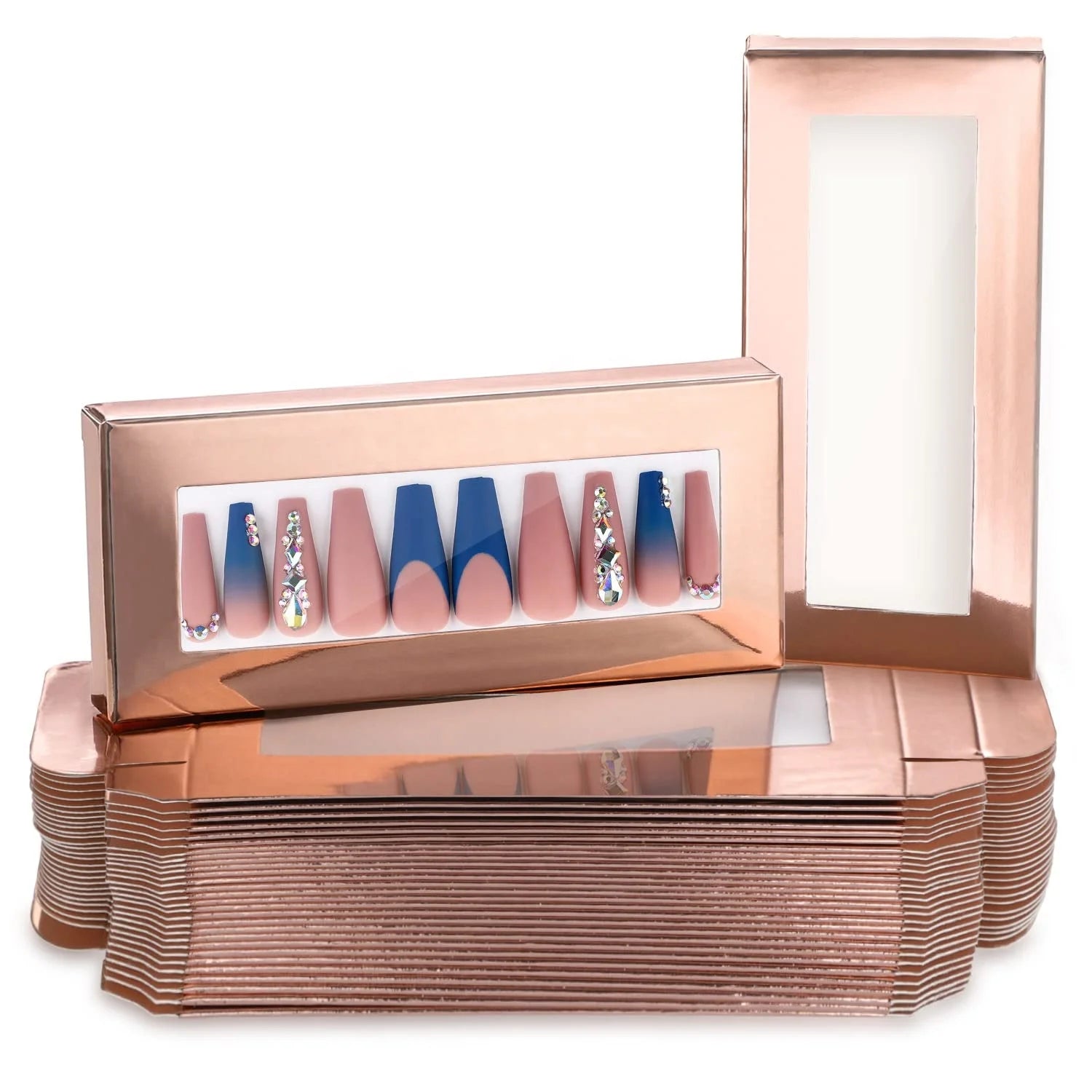 Custom Luxury Artificial False Nail Packaging Box Press on Nail Packaging Gift Boxes