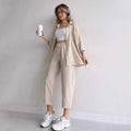 2025 New Casual Loose Fit Shirt Coat Sports Pants Two Piece Set